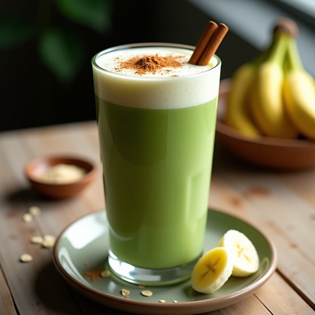 Batido de espirulina, plátano y leche de avo: Bebida superfoods sin lactosa en 5 minutos