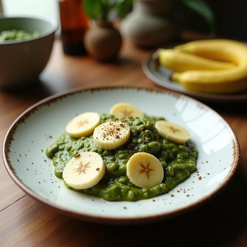 Batido de Espirulina, Plátano y Leche de C Páúo con Canela: Bebida Energética Post-Entreno