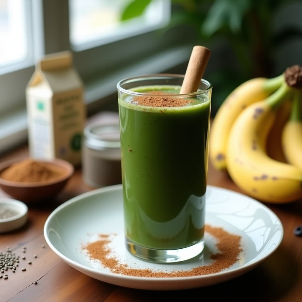 Batido de Espirulina y Plátano Macho: Bebida Energizante Keto Sin Azúcar