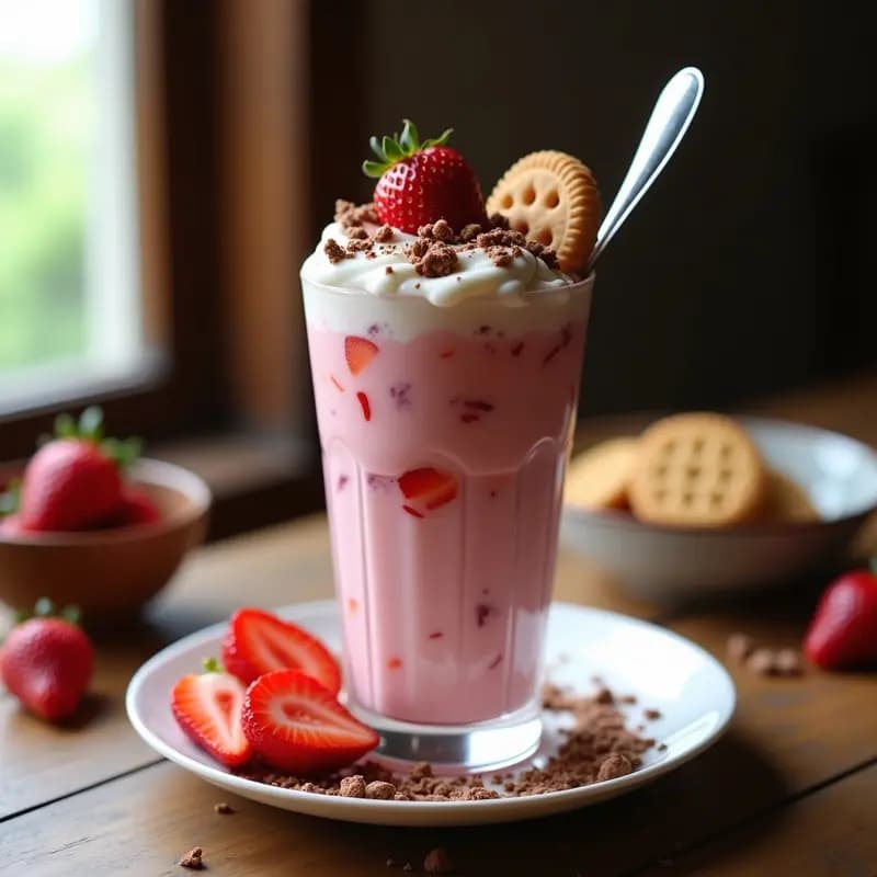 Batido de Fresas Helado de Vainilla y Leche Condensada: Receta Ultra Dulce para los Días de Calor
