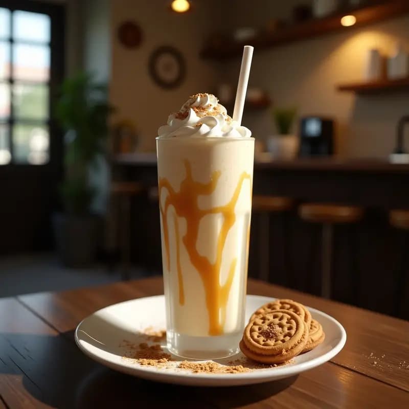 Batido de Galletas María con Helado de Vainilla y Caramelo Líquido: Desayuno o Merienda de Infarto