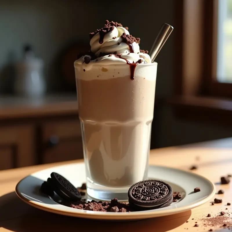 Batido Monstruoso de Galletas Oreo y Helado de Vainilla: Postre para Compartir en 5 Minutos