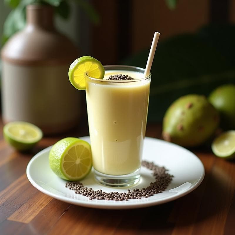 Batido de guanábana y coco con semillas de chía: Bebida caribeña antiinflamatoria