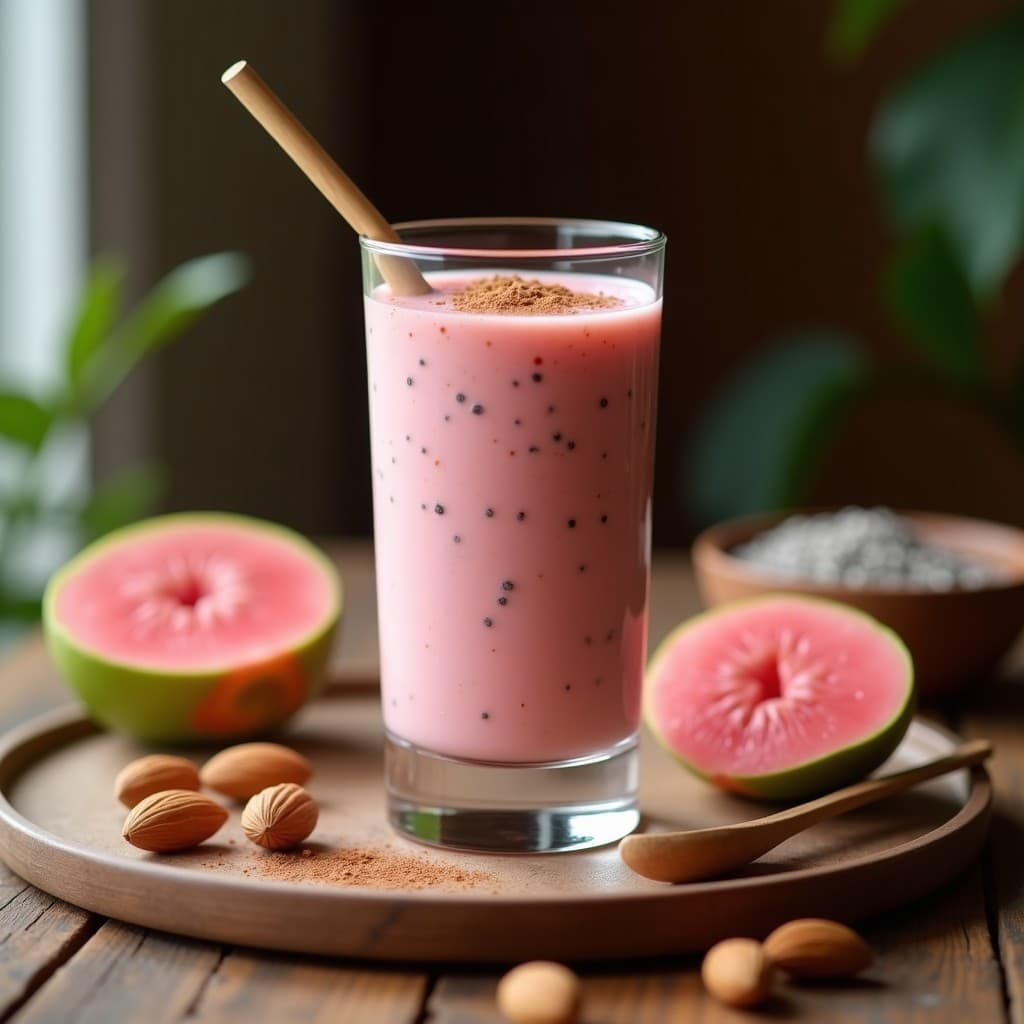 Batido de Guayaba y Chía con Leche de Almendras: Bebida Colombiana Desintoxicante