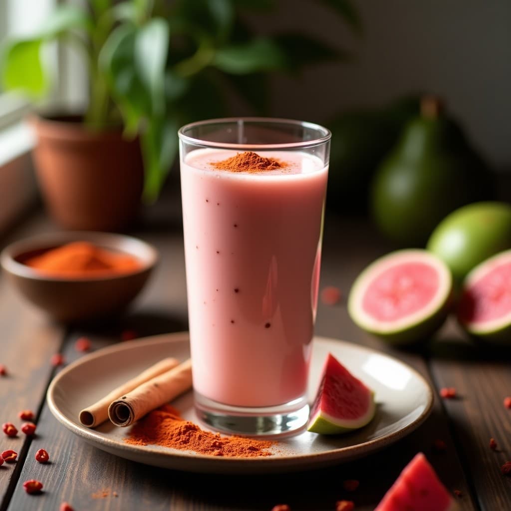 Batido de Guayaba y Chile en Polvo: Bebida Mexicana Energética y Sin Azúcar