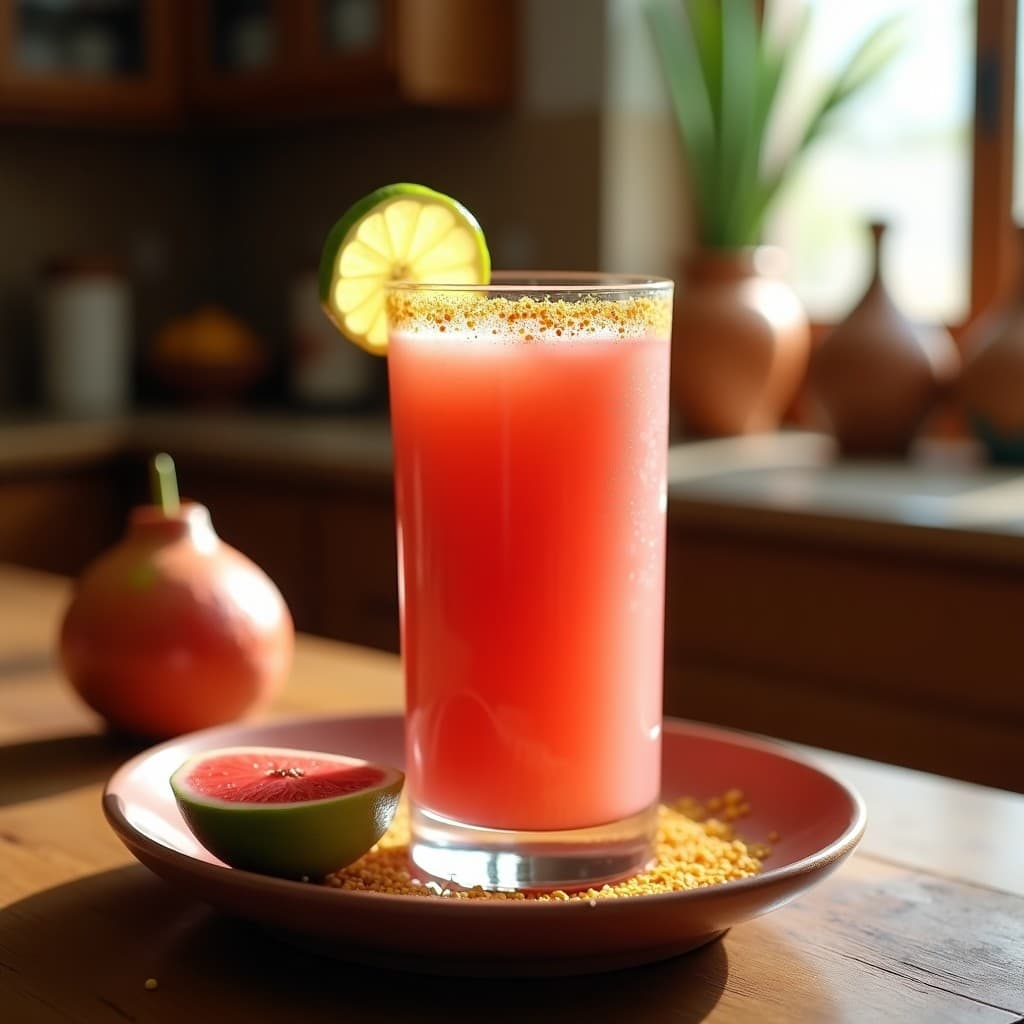 Batido de Guayaba y Chile: Bebida Mexicana Altamente Antioxidante con Linaza Dorada