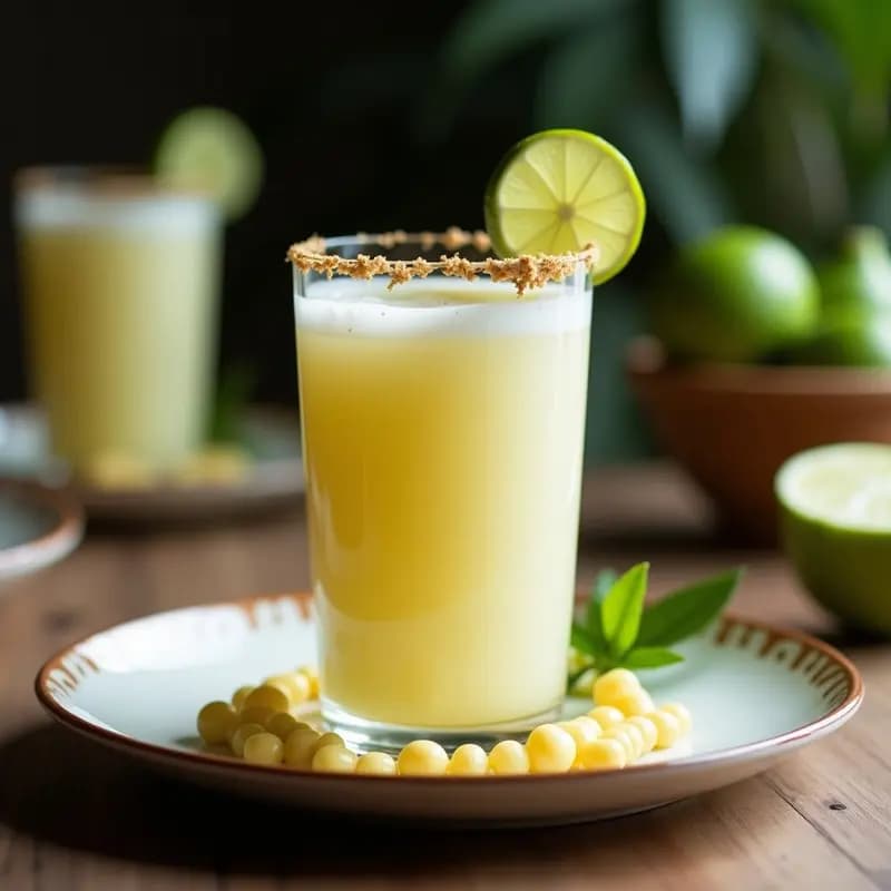 Batido de Guayaba y coco con Burbujas de Lima: Bebida Detox Filipina Sin Azúcar