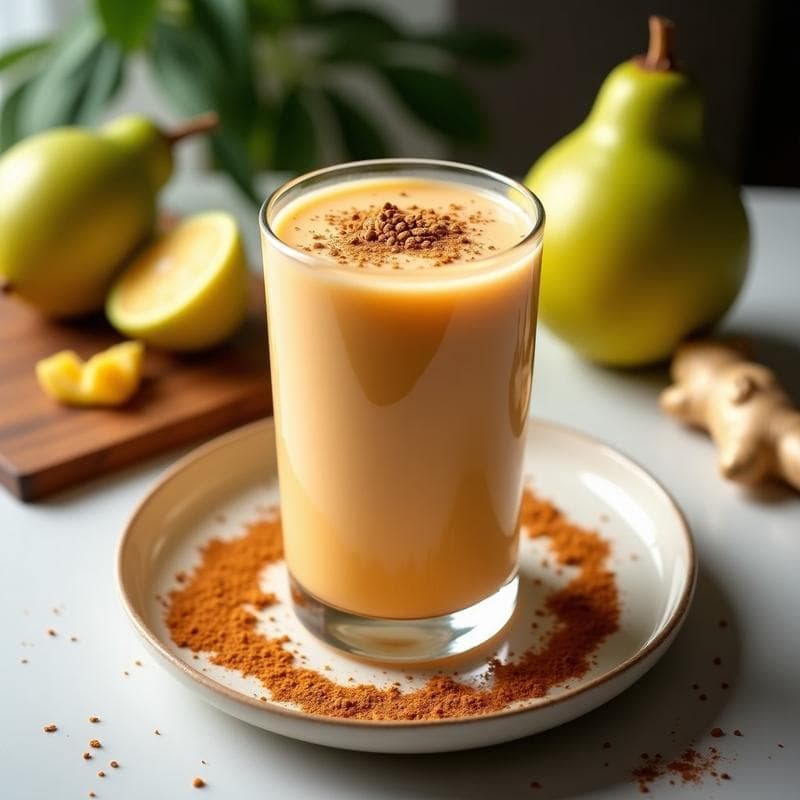 Batido de Guayaba y Jengibre con Leche de Avena: Bebida Colombiana Detox y Energética