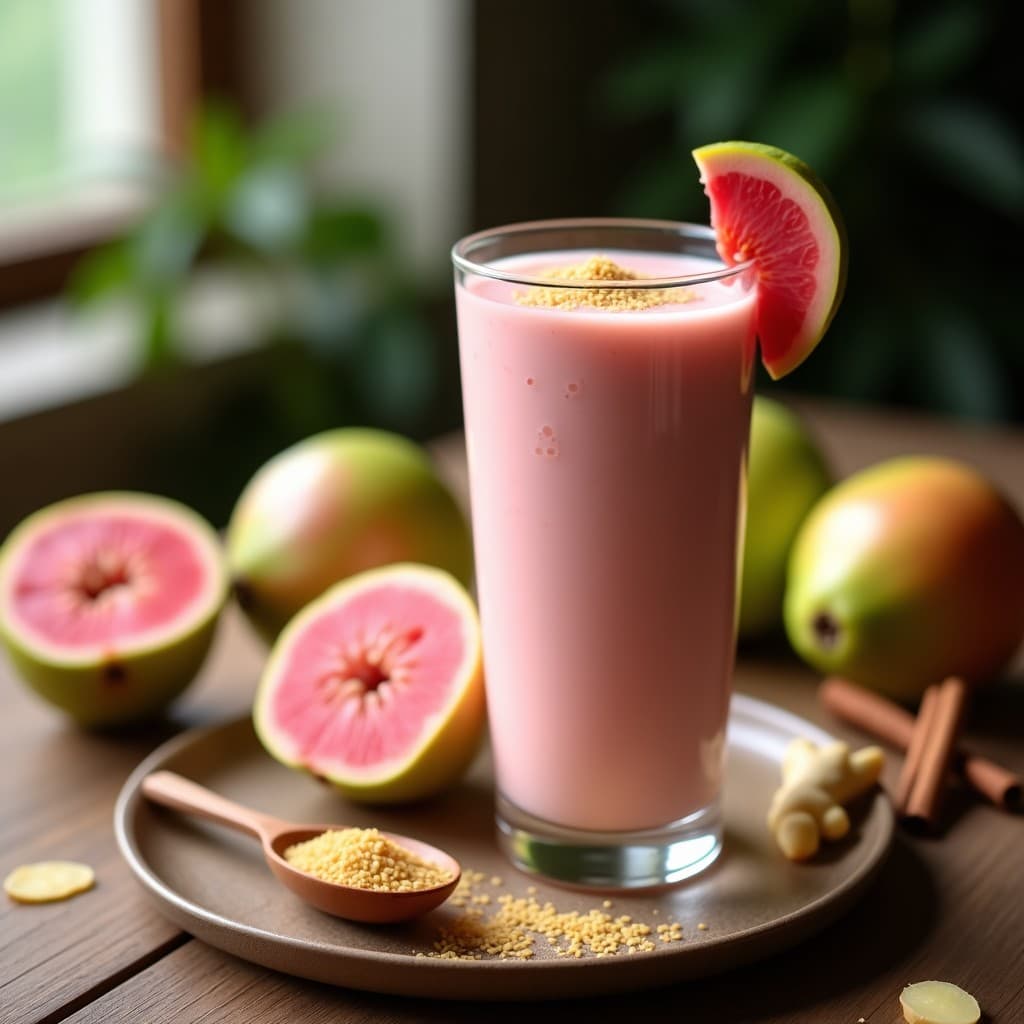 Batido de Guayaba y Linaza: Bebida energética Sin Azúcar para el Sistema Inmunológico
