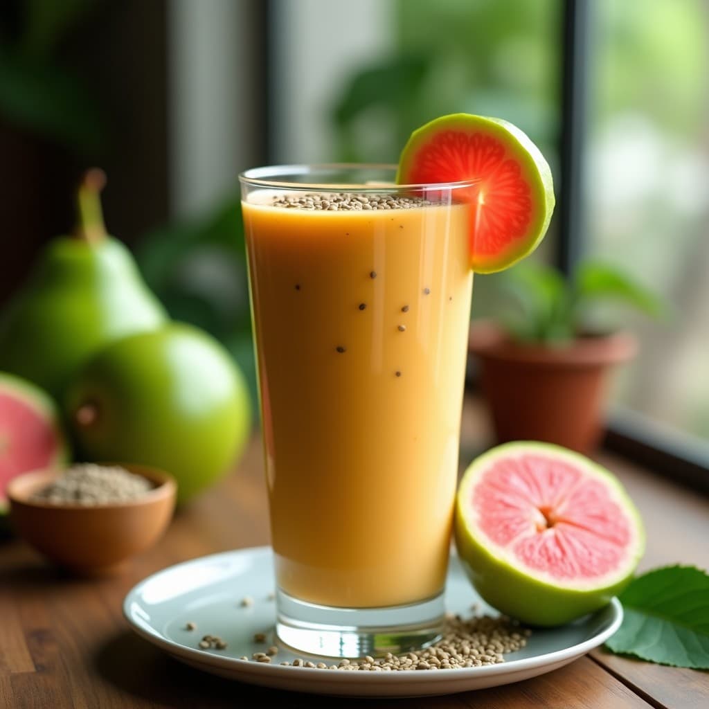 Batido de Guayaba y Semillas de Moringa: Bebida Tropical Rica en Vitamina C y Antioxidantes