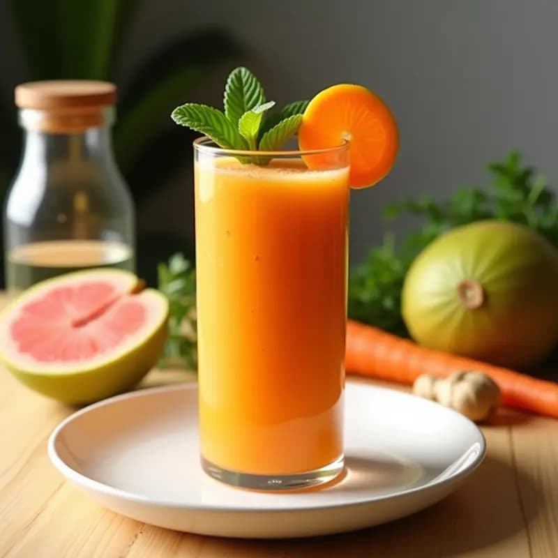 Batido de Guayaba y Zanahoria con Jengibre: Bebida Detox y Rica en Vitamina A en 5 Minutos