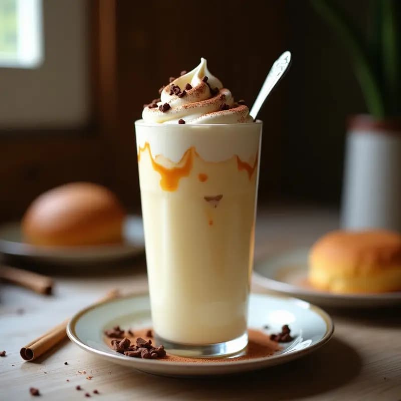 Batido de Helado de Vainilla, Leche Merengada y Bizcocho Borracho: Bebida de los Dioses Golosos