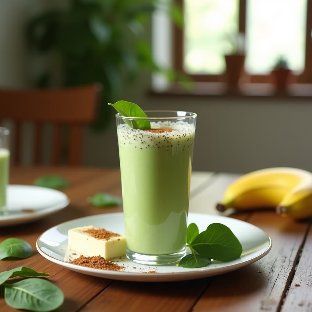Batido de Kiri y Espinacas con Semillas de Chía: Bebida Alta en Calcio y Hierro para Niños