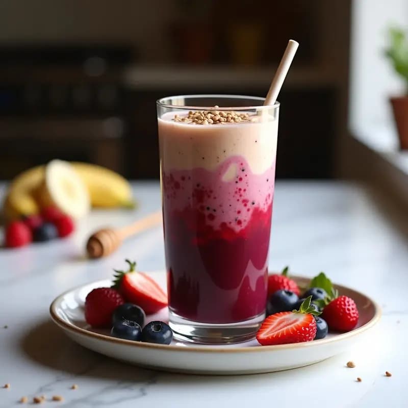 Batido de Kiwicha y Frutos Rojos con Semillas de Sacha Inchi: Bebida Andina Superfood
