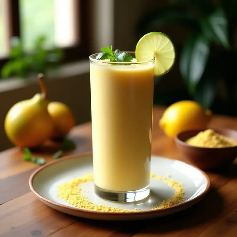 Batido de Lucuma y Leche de Tigre con Polvo de Baobab: Bebida Andina Energizante
