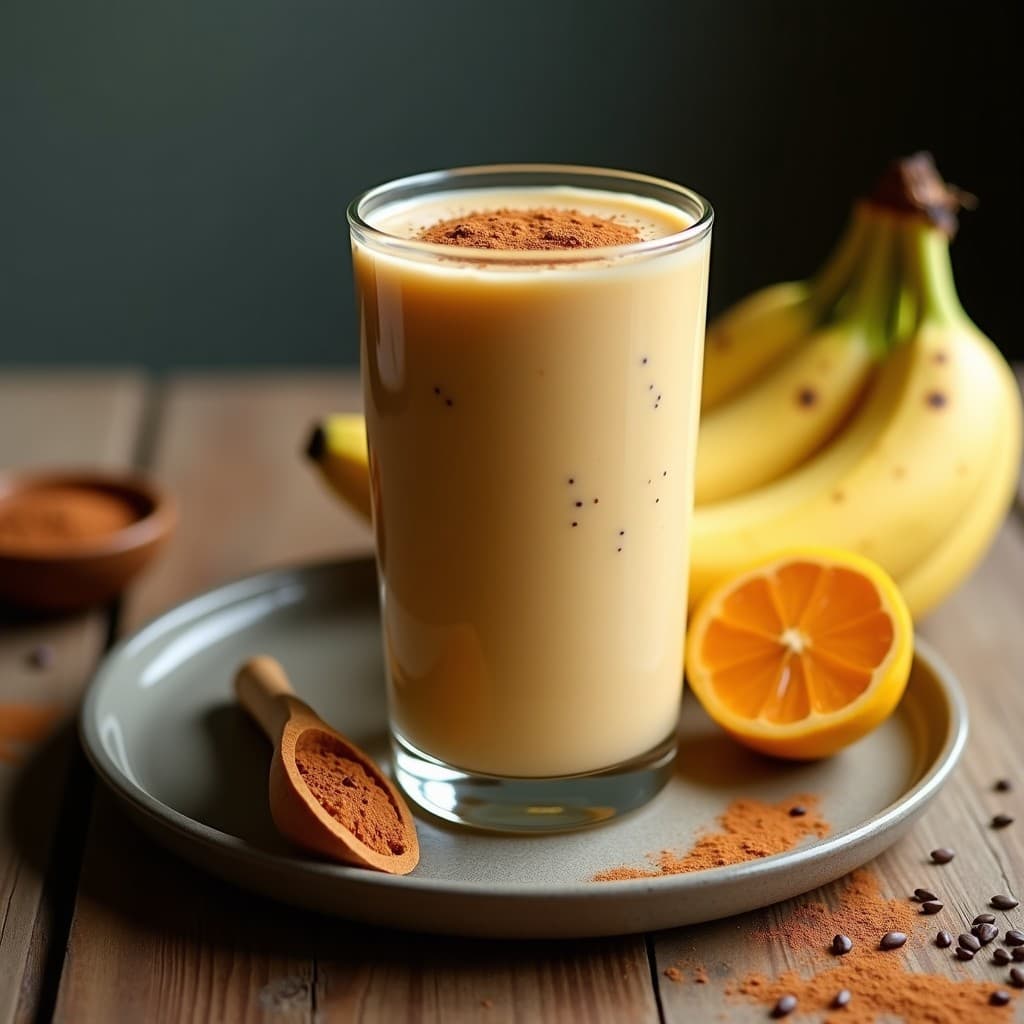 Batido de Lucuma, Plátano y Canela: Bebida Peruana Energizante y Sin Lácteos