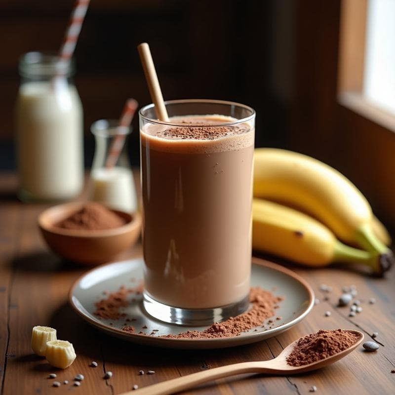 Batido de Maca y Cacao con Leche de Avena: Bebida Energética Andina Sin Azúcar