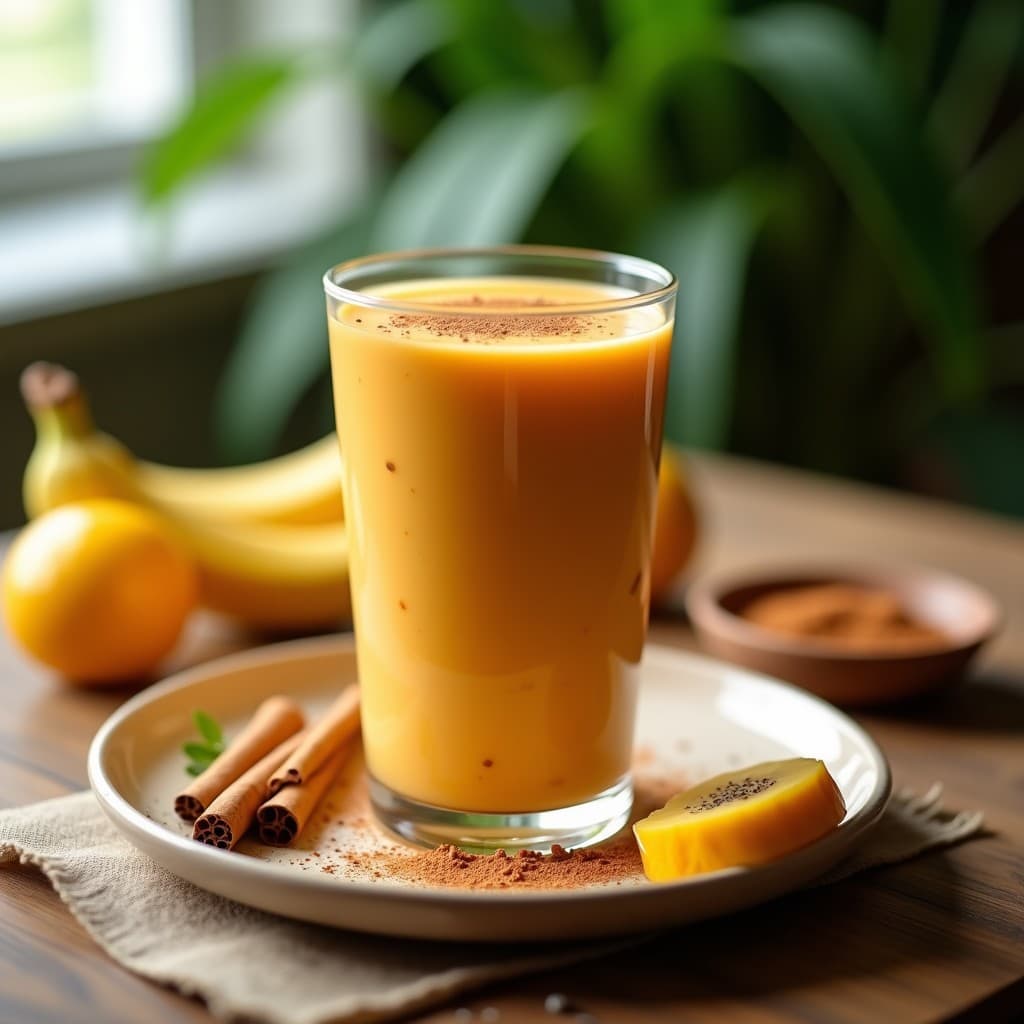 Batido de Mamey y Avena con Canela: Bebida Energética Caribeña Sin Azúcar