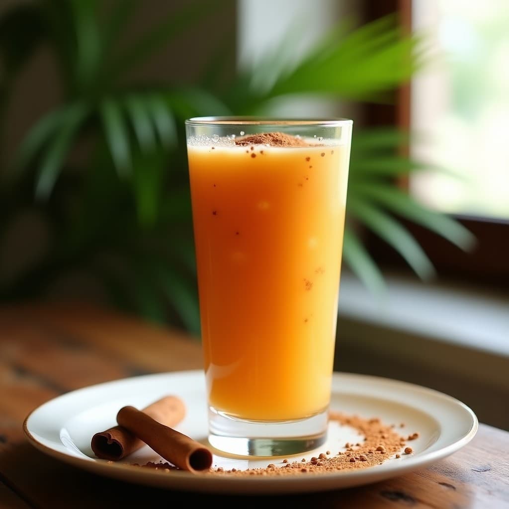 Batido de Mamey y Chía: Bebida Tropical Vegana con Toque a Vainilla