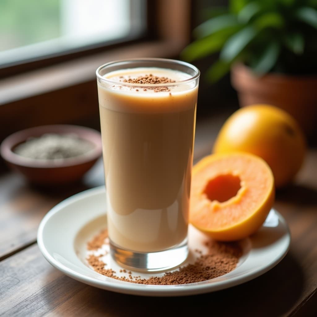 Batido de Mamey Sapote y Leche de Almendras: Bebida Tropical Sin Azúcar
