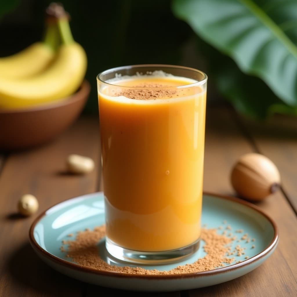 Batido de Mamey Sapote y Leche de Anacardo: Bebida Colombiana Vegana y Cremosa