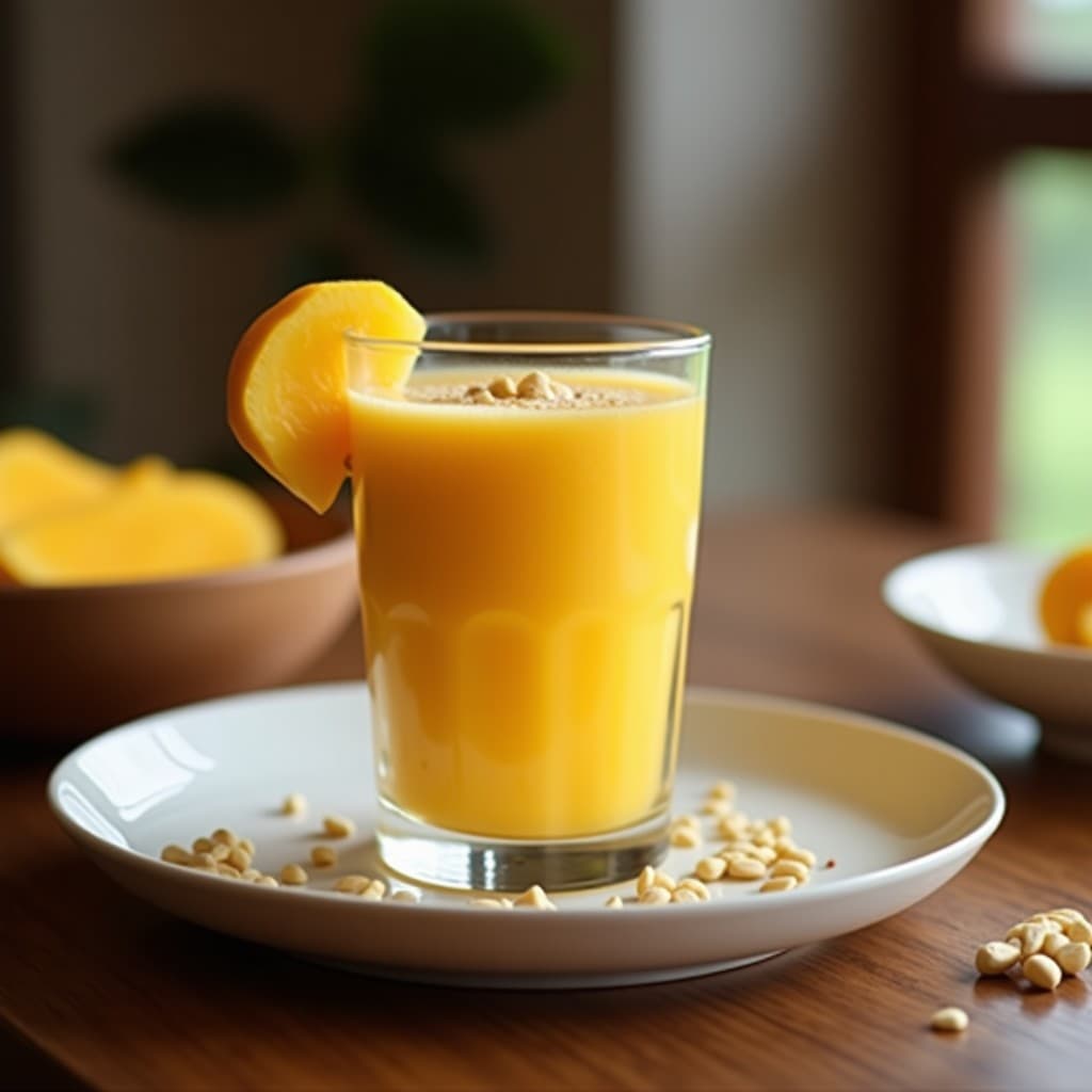 Batido de Mango y Coco con Semillas de Cardamomo: Bebida Ayurvédica Energizante Sin Lácteos