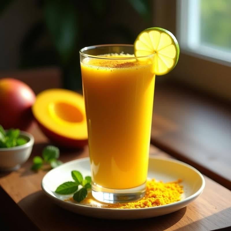 Batido de Mango y Cúrcuma con Leche de Anacardo: Bebida Antiinflamatoria y Energética