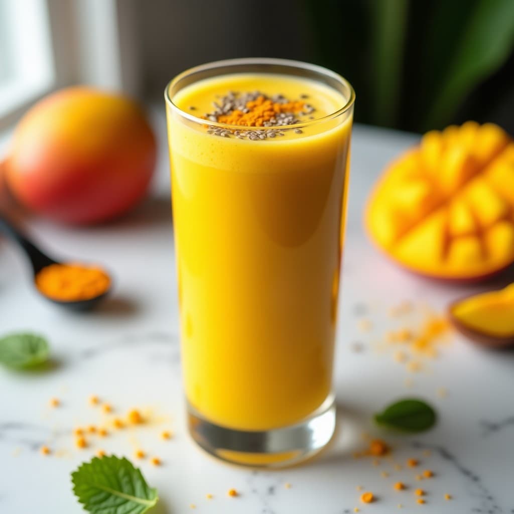 Batido de Mango, Turmeric y Leche de Almendras: Bebida Antiinflamatoria Sin Lactosa