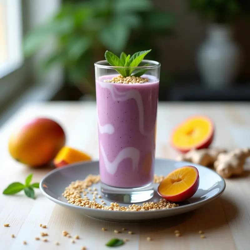 Batido de Mangostán y Yogur: Bebida Tailandesa Antioxidante y Refrescante