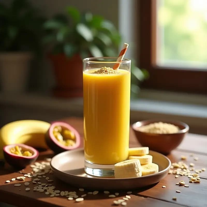 Batido de Maracuyá y Avena con Semillas de Linaza: Bebida Colombiana Energética