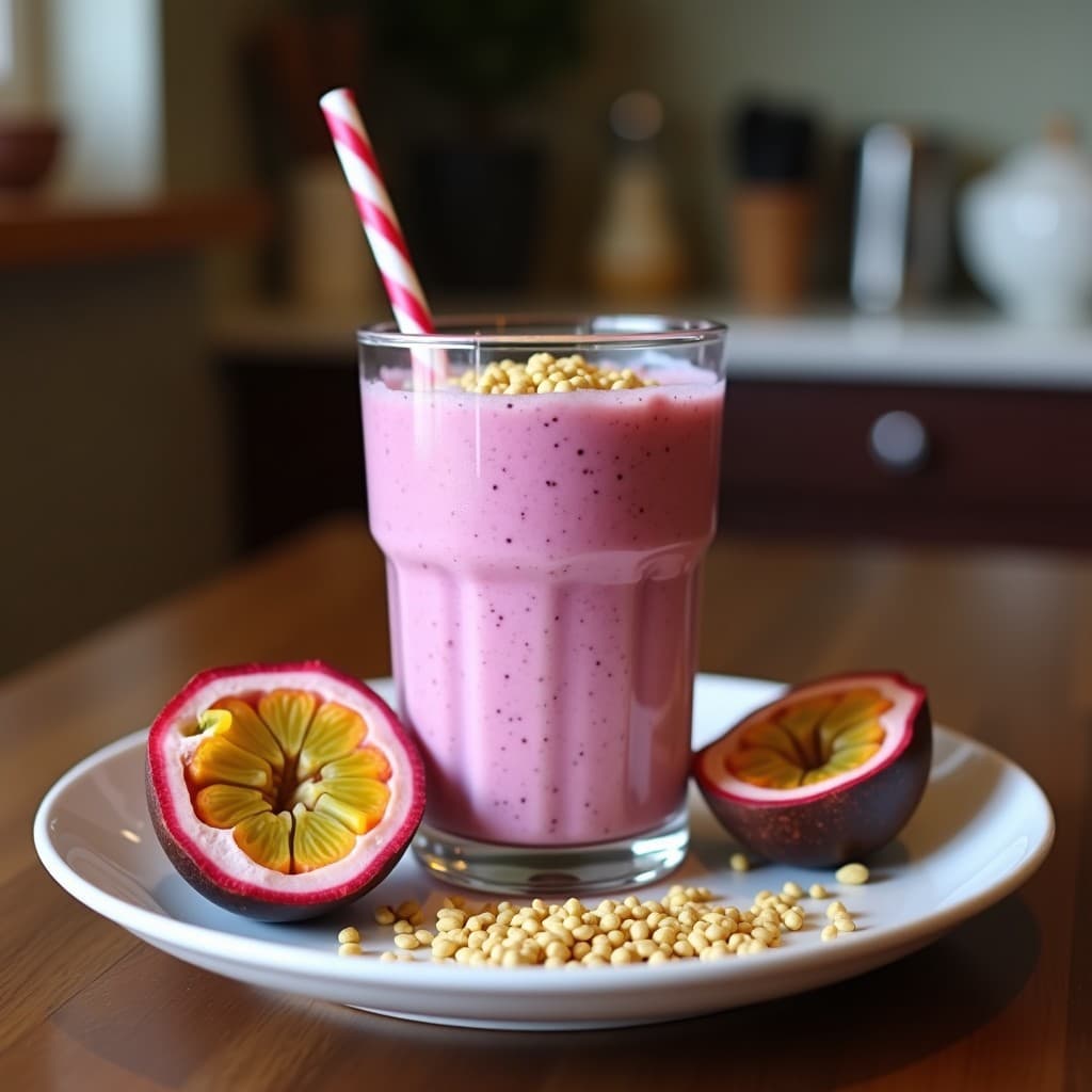 Batido de Maracuyá y Coco con Semillas de Chía: Bebida Brasileña Energizante