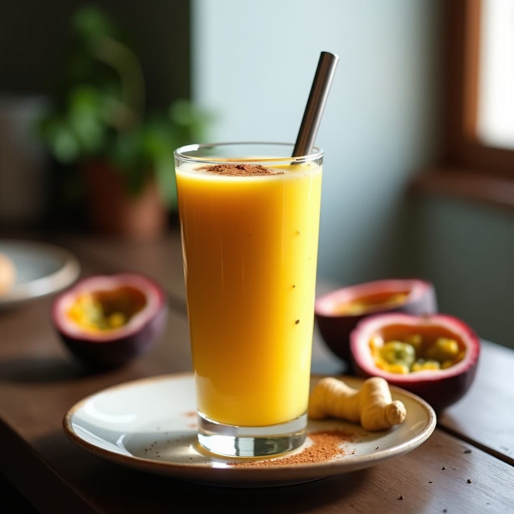 Batido de Maracuyá y Jengibre con Proteína en Polvo: Bebida Post-Entreno Keto