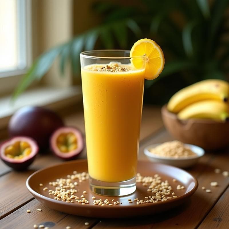 Batido de Maracuyá y Leche de Cocos: Bebida Brasilera Sin Lactosa y Energizante