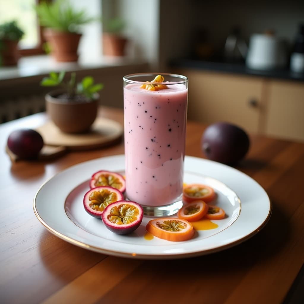 Batido de Maracuyá y Yogur de Coco: Bebida Tropical Keto y Digestiva