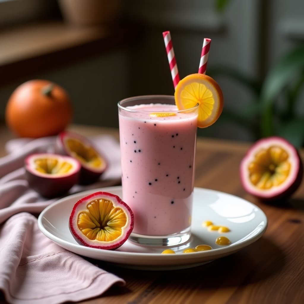 Batido de Maracuyá y Yogur de Coco: Bebida Brasileña Vegana y Probiótica