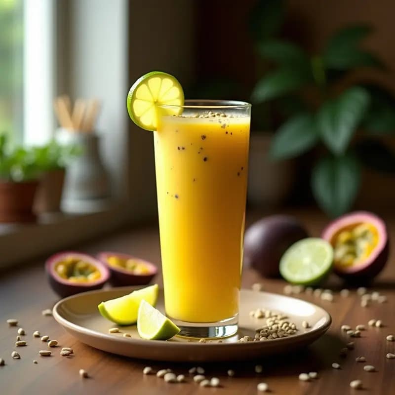Batido de Maracuyá y Yogur Griego: Bebida Colombiana Proteica y Refrescante