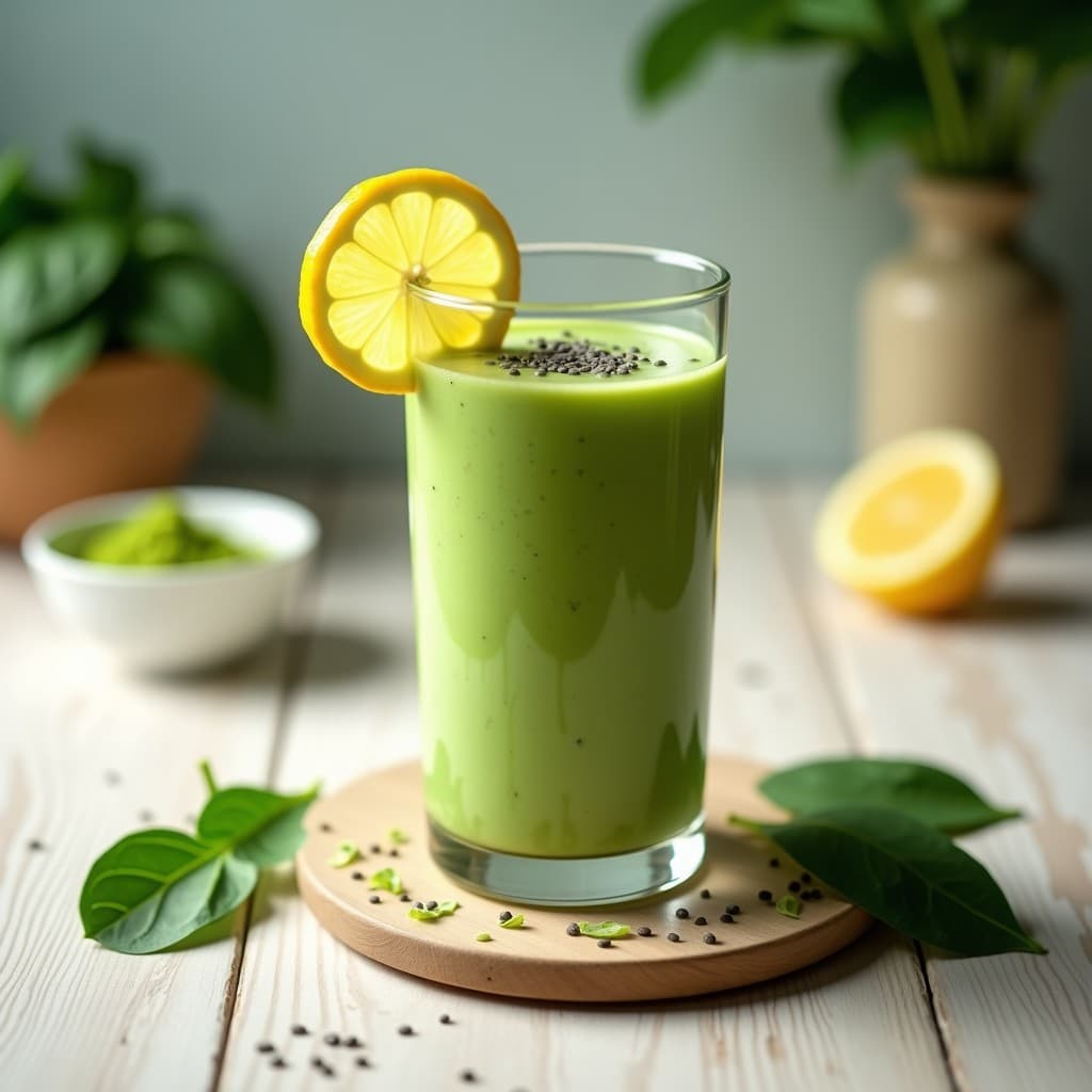 Batido de Matcha, Espinaca y Leche de Almendras: Bebida Japonesa Desintoxicante