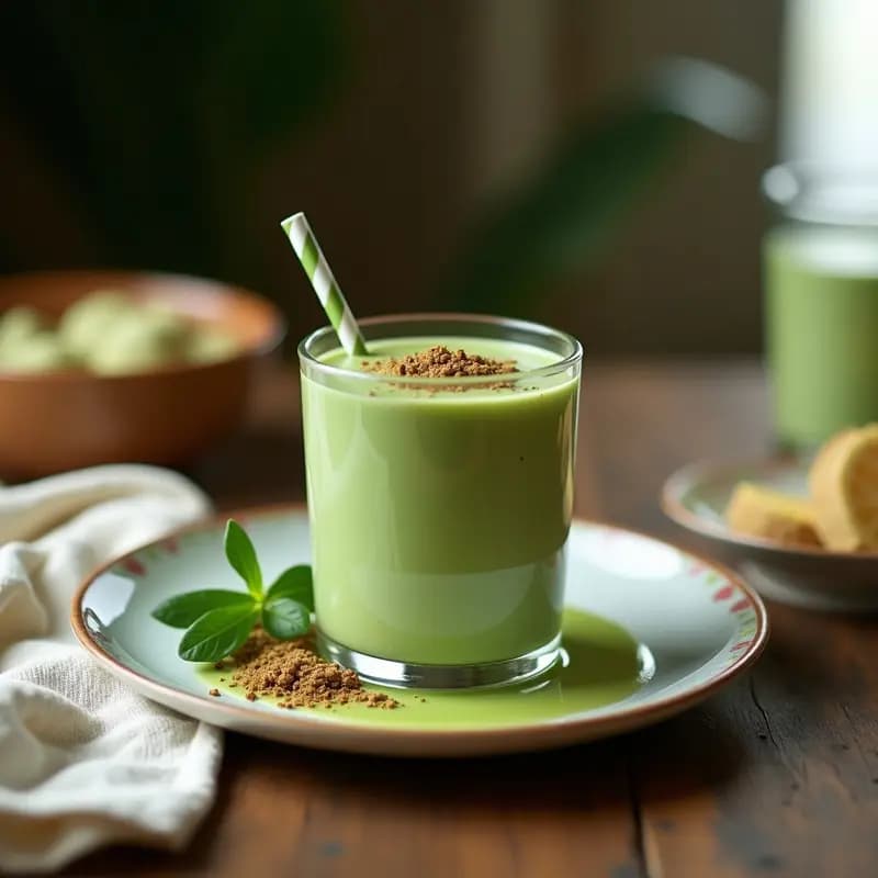 Batido de Matcha y Espinacas con Leche de Coco: Smoothie Energético Keto y Antioxidante