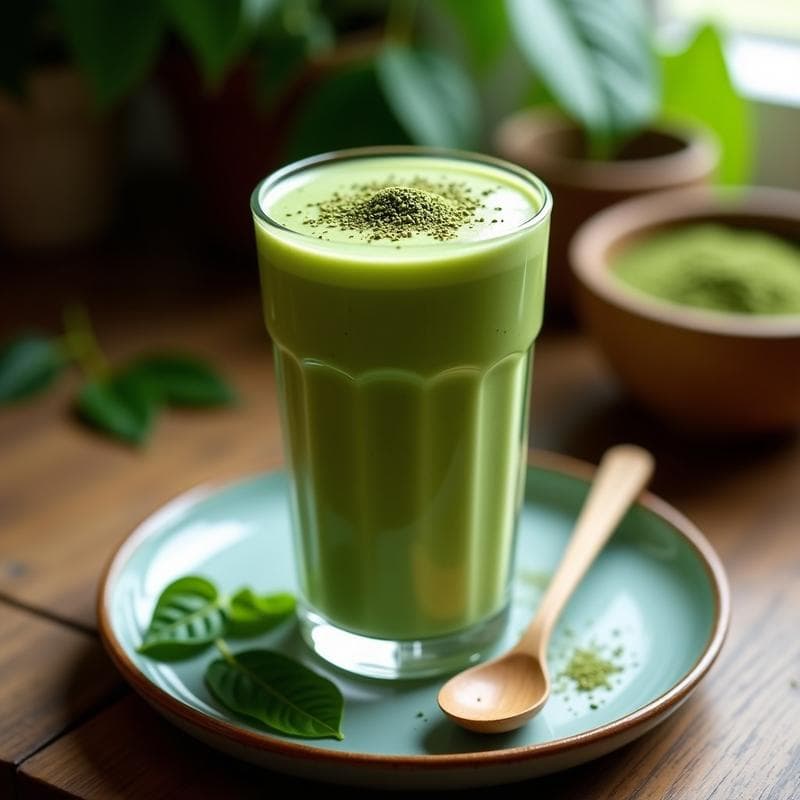 Batido de Matcha y Plátano con Semillas de Cáñamo: Bebida Energética Japonésa
