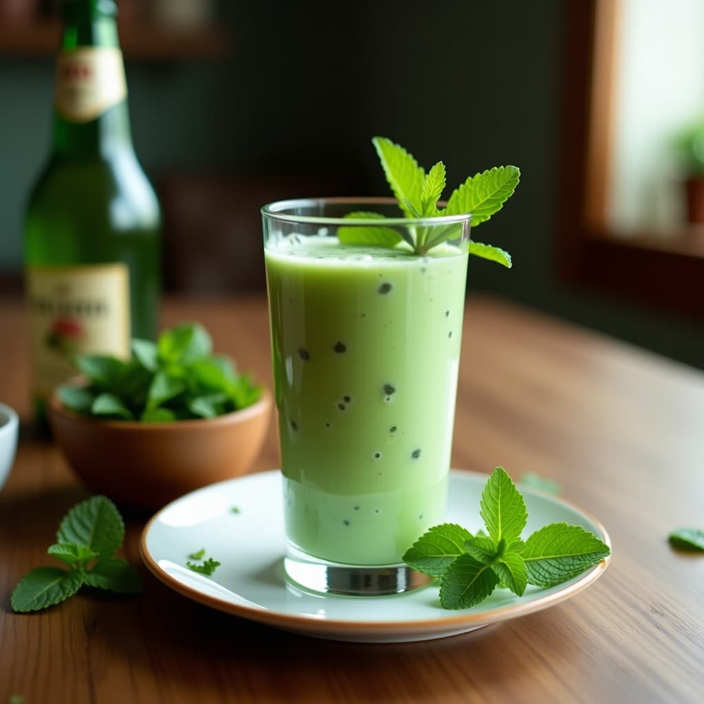 Batido de Menta y Pepino con Jugo de Noni: Bebida Tahitiana Desintoxicante en 5 Minutos