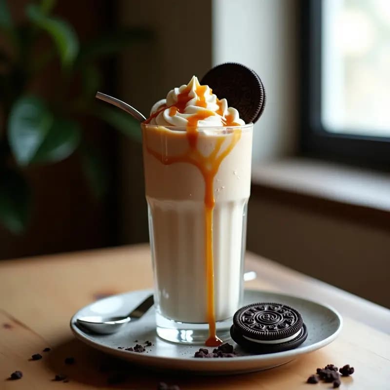 Batido Monster de Galletas Oreo, Helado y Sirope de Caramelo: Postre Líquido de 2000 Calorías