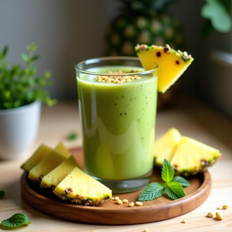 Batido de Moringa y Piña con Jengibre: Bebida Detox y Rica en Antioxidantes en 5 Minutos
