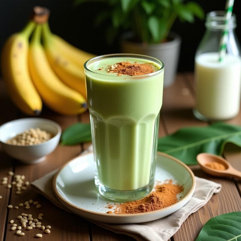 Batido de Moringa y Plátano con Semillas de Cánchez: Bebida Energética Maya y Sin Azúcar