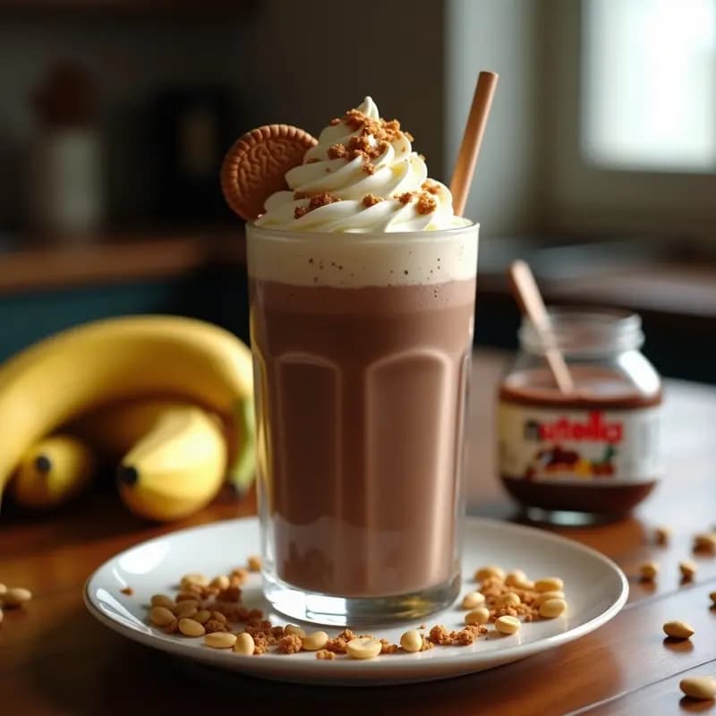  Batido de Nutella con Plátano y Leche Entera: Bebida Energética y Deliciosa