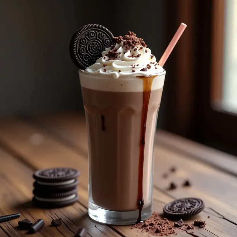 Batido de Galletas Oreo, Brownies y Helado de Cookies: Bebida Monster para Golosos