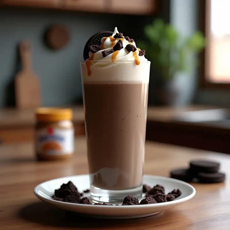 Batido de Galletas Oreo, Mantequilla de Cacahuete y Helado de Cookies & Cream: El Shake que Derrite el Cerebro