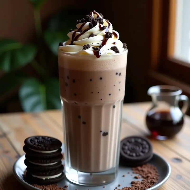 Batido de Galletas Oreos con Helado de Vainilla y Nata Montada: Postre Ultradulce en 5 Minutos