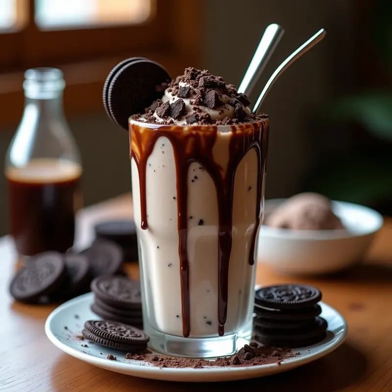 Batido de Galletas Oreos, Leche Condensada y Helado de Brownies: El Milkshake que te Hará Llorar