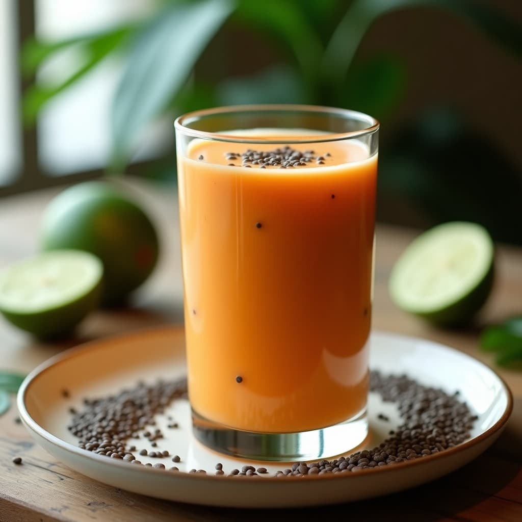 Batido de Papaia y выну (Semilla de Chía): Bebida Vegana Energética y Digestiva