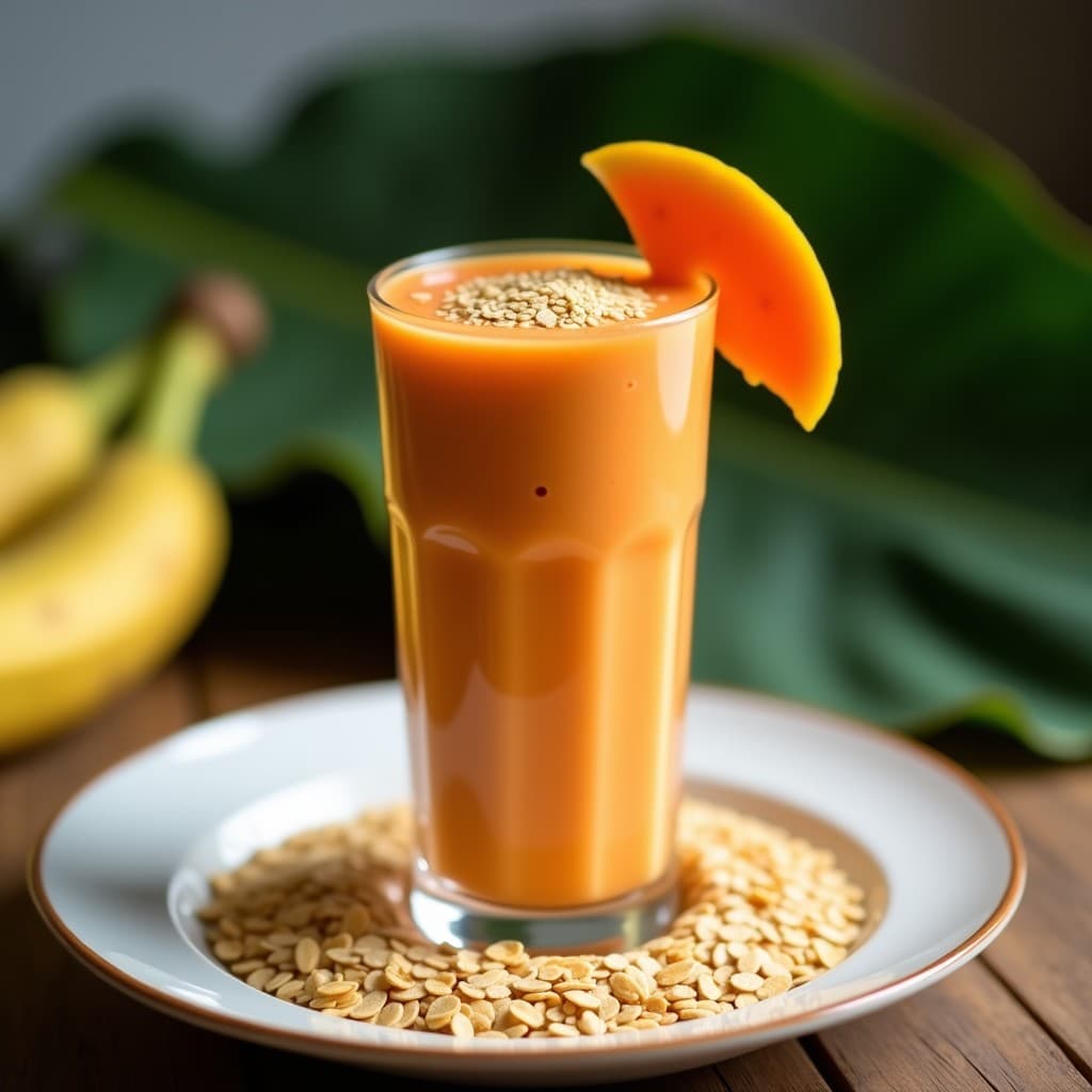 Batido de Papaya y Avena con Semillas de Lino: Bebida Colombiana para el Tránsito Intestinal